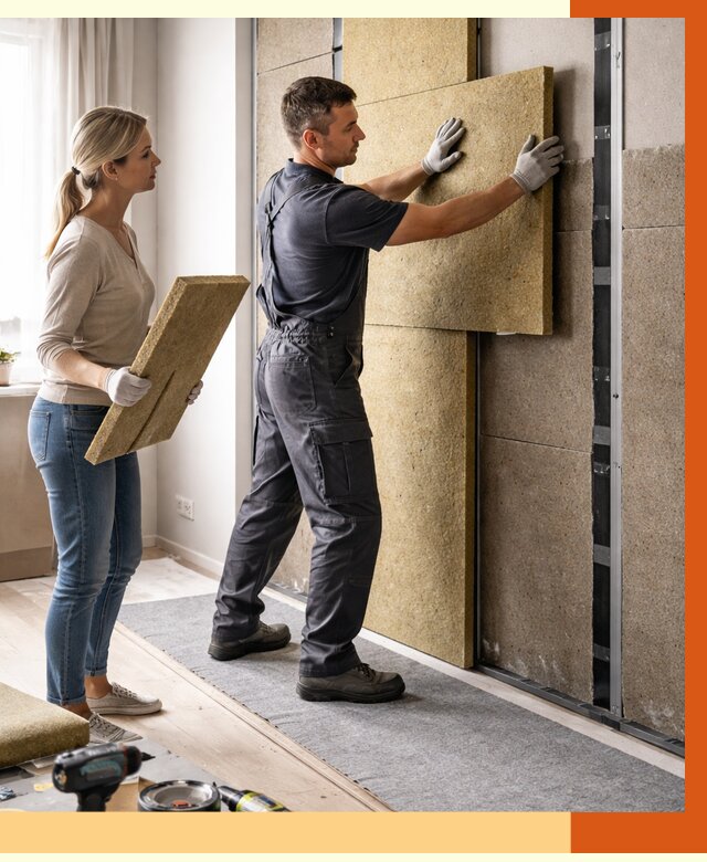 Профессиональная шумоизоляция квартиры в зиме от 7671 руб. за м2 | ТепломастерЗма