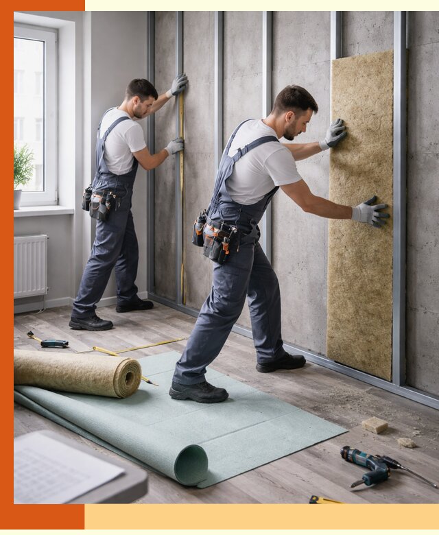 Шумоизоляция квартиры под ключ в зиме — профессионально и гарантированно