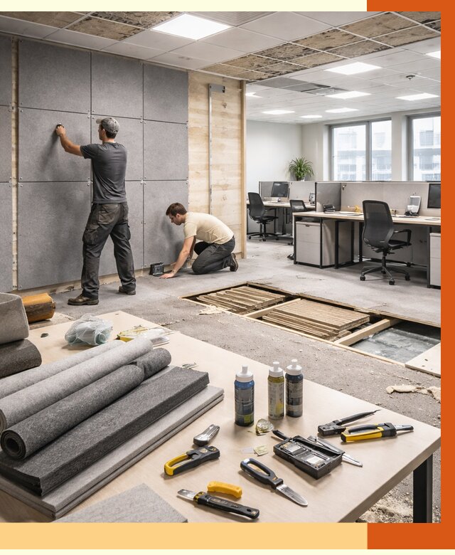 Профессиональная шумоизоляция офиса в зиме от 6904 руб. за м2 | ТепломастерЗма