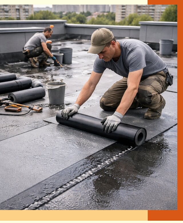 Гидроизоляция плоской кровли в зиме от 4603 руб./м2 — профессионально | ТепломастерЗма