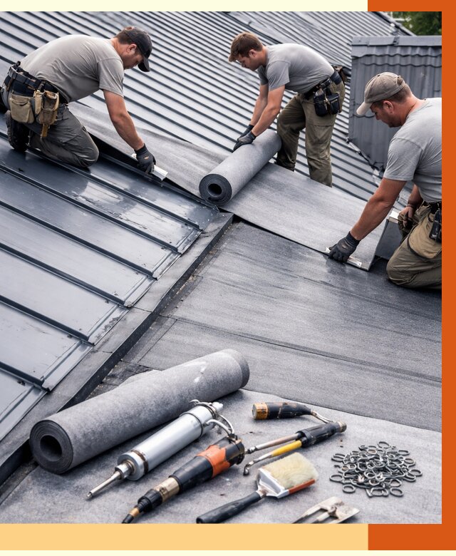 Гидроизоляция металлической кровли полимочевиной в зиме от 8694 руб. | ТепломастерЗма