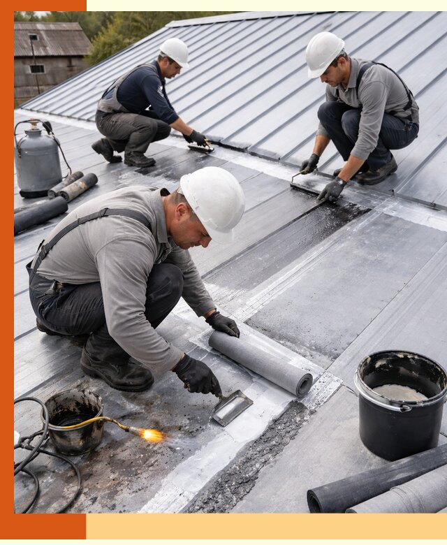 Гидроизоляция металлической кровли с гарантией в зиме