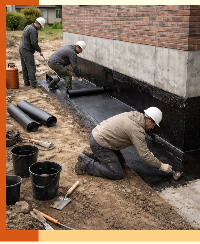 Гидроизоляция фундамента в зиме: надежная защита строений