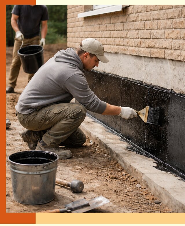 Гидроизоляция цоколя домов и зданий в зиме эффективными методами