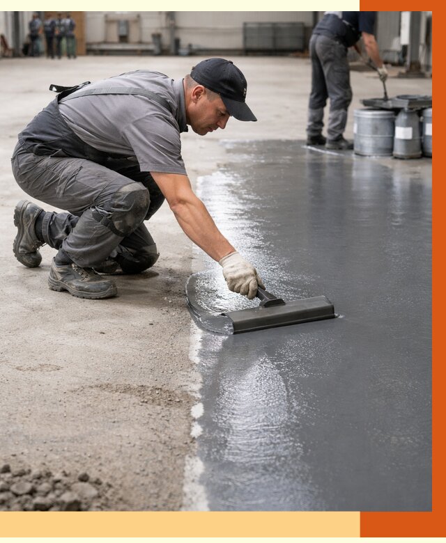 Гидроизоляция промышленного пола в зиме от 1227 руб./м2 — ТепломастерЗма специалисты под ключ