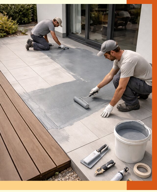 Гидроизоляция террасы в зиме под ключ от 7671 руб./м² | ТепломастерЗма