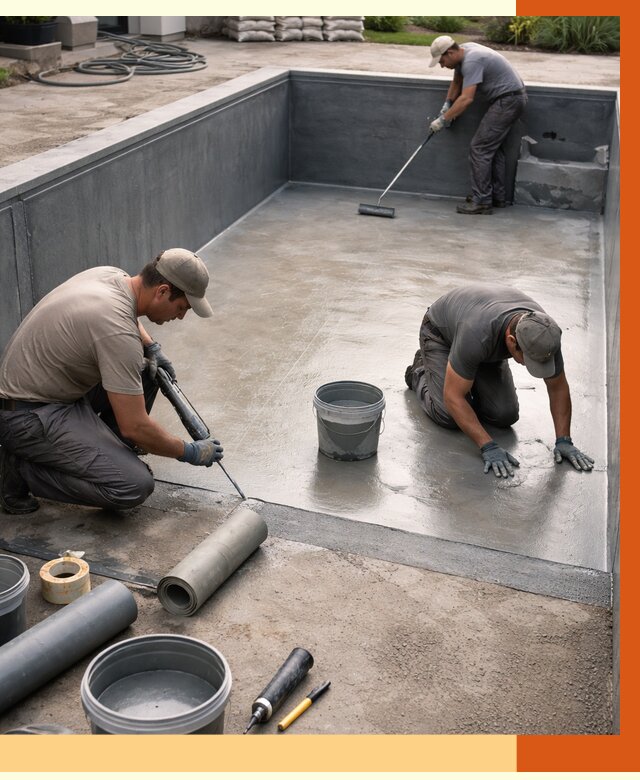 Профессиональная гидроизоляция бассейна в зиме от 6648 руб. за м2 | ТепломастерЗма