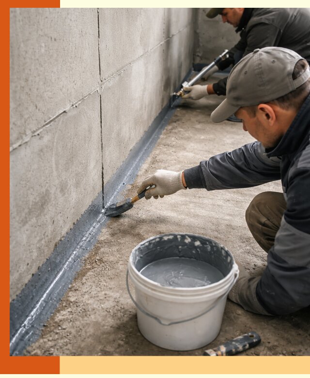 Гидроизоляция швов зданий и конструкций в зиме