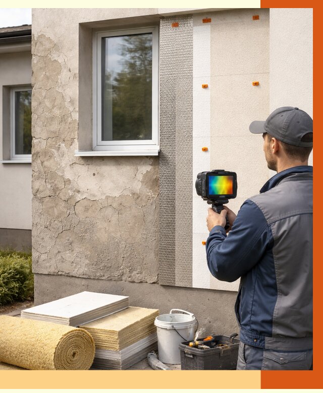 Тепловизионное обследование фасада в зиме от 4603 руб. под ключ | ТепломастерЗма