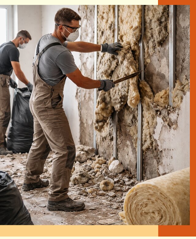 Демонтаж старого утеплителя в зиме от 3580 руб. — работы под ключ | ТепломастерЗма