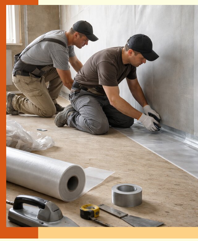 Монтаж пароизоляции для дома и помещений в зиме