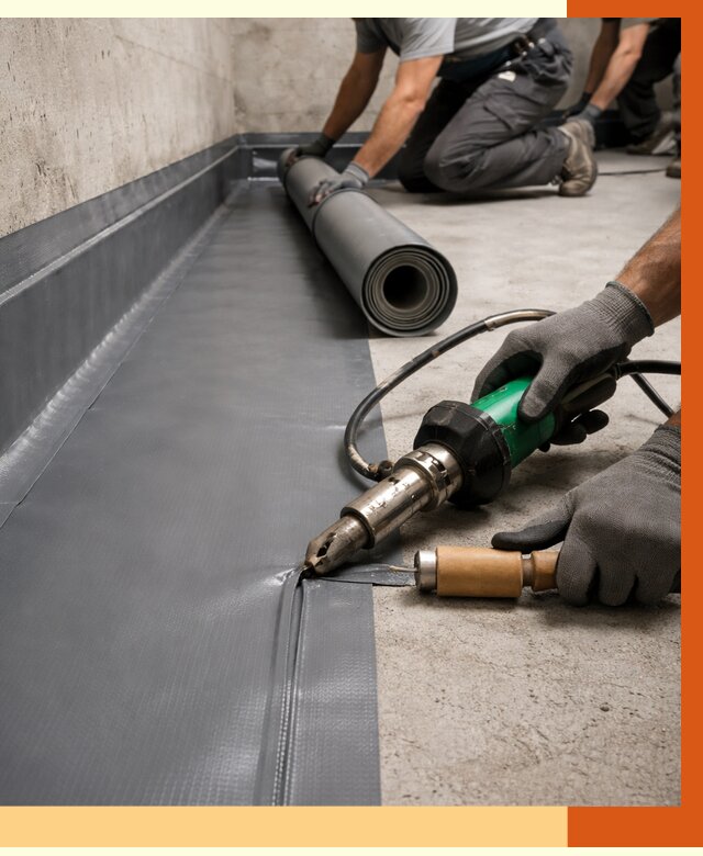 Монтаж гидроизоляционной мембраны в зиме от 1018 руб/м2 | ТепломастерЗма