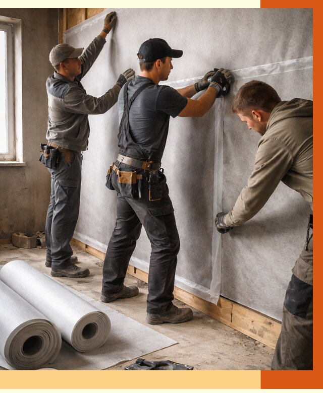 Монтаж ветроизоляции в зиме от 4603 руб./м2 — профессионально | ТепломастерЗма