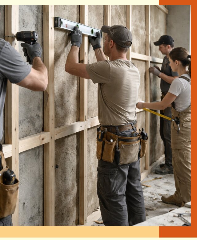 Монтаж обрешетки под утепление в зиме от 1176 руб/м² | Заказать у ТепломастерЗма